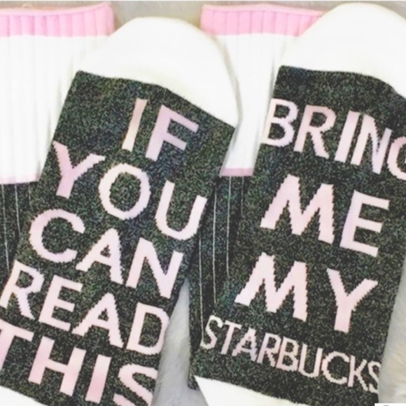 Accessories - NEW If You Can Read This Socks Bring Me Starbucks